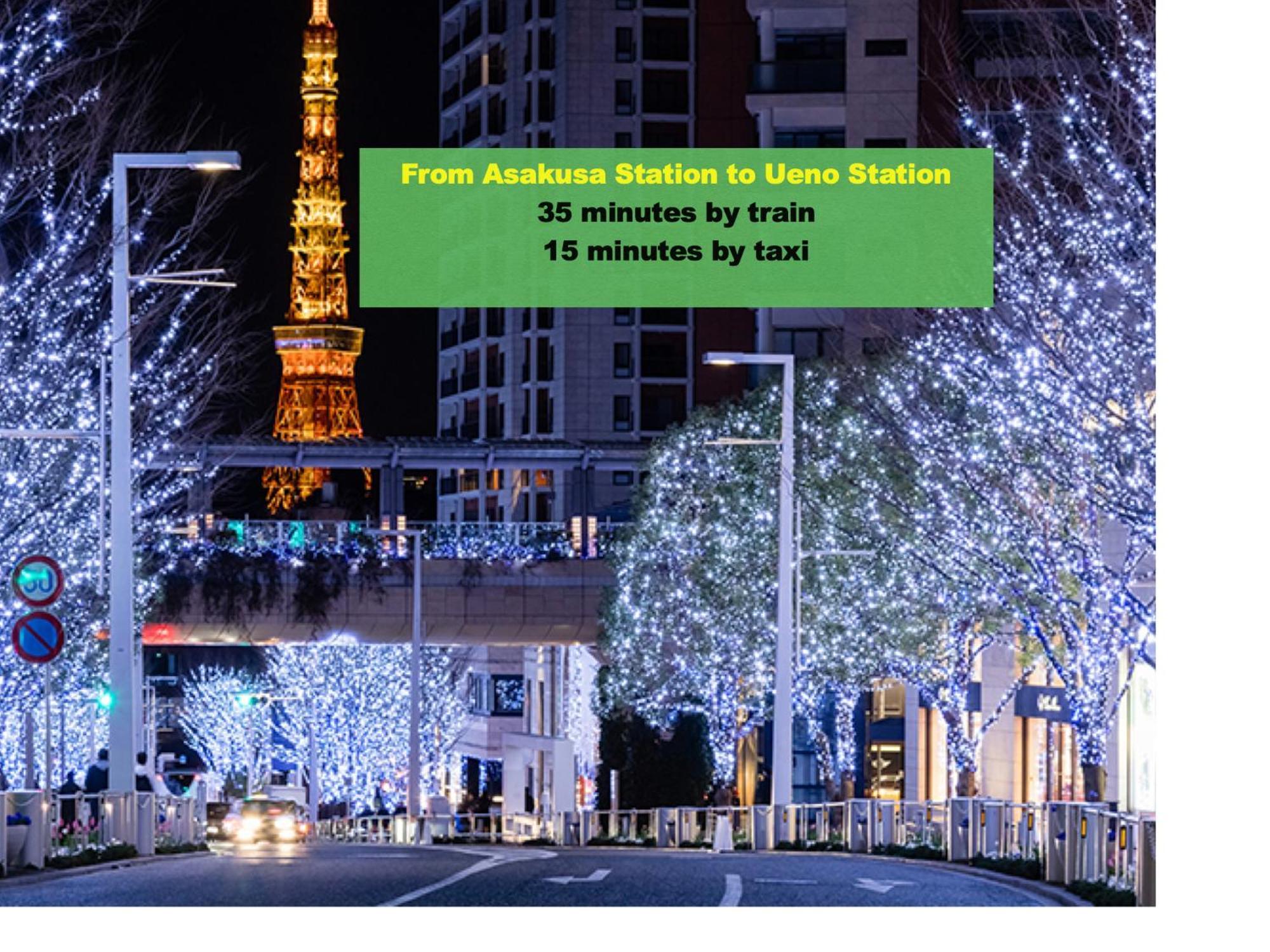 Ferienwohnung 浅草寺3分 浅草駅6分 寝室+リビング2-4人 スカイツリービュー 駅近 成田空港&羽田空港直通 Präfektur Tokio Exterior foto